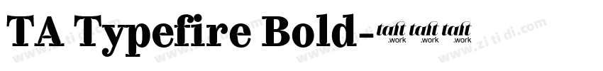 TA Typefire Bold字体转换